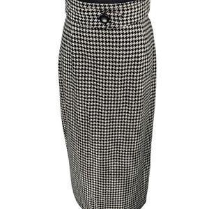 Vintage Gayle Evans Houndstooth Skirt Size 7/8